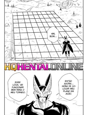 Cell Desafiando e Comendo Bucetas na TV – Dragon Ball Hentai HQ Brasileiro