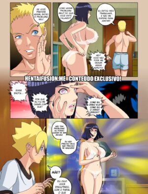 Hinata Piranha Fica Cheia de Tesão em Sexo com Naruto e Boruto Fica Puto em Hentai HQ Brasileiro