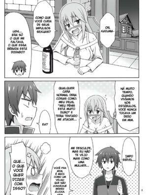 Konosuba Hentai: Fodendo as Gostosas e Gozando Dentro da Buceta em HQ Brasileiro!