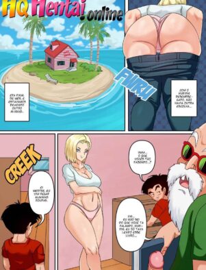 Gohan Metendo Fundo na Buceta Deliciosa da Android 18 em Hentai HQ