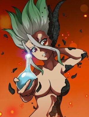 Dr. Stone pornô – Kahaku, Suika e Yuzuriha Ogawa em ação na HQ de sexo sem censura! Em Hentai HQ Brasileiro