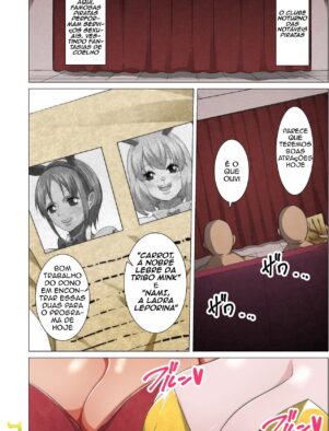 One Piece: Serviço de Coelhinha – Nami e Carrot chupando muita piroca em Hentai HQ Brasileiro