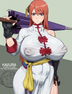 Kagura e seus peitões turbinados: a putinha safada do Kabuki em hentai HQ