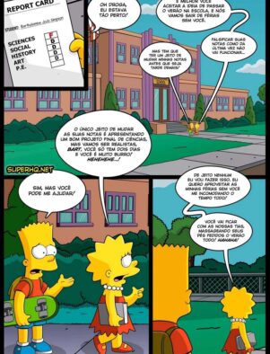 Bart e o Professor Frink: Aulas Particulares de Ciências em Hentai HQ Brasileiro