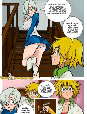 Elizabeth dá o cuzinho gostoso para Meliodas – Nanatsu no Taizai Hentai HQ Brasileiro