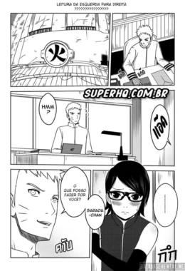 Boruto Comendo a Sarada Safada na Sala do Hokage – Novinha Levando Rola do Hokage em Hentai HQ Brasileiro