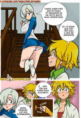 Elizabeth dá o cuzinho gostoso para Meliodas – Nanatsu no Taizai Hentai HQ Brasileiro