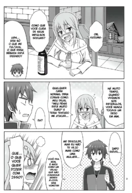 Konosuba Hentai: Fodendo as Gostosas e Gozando Dentro da Buceta em HQ Brasileiro!