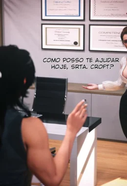 Lara and Jill: safadas de peitos grandes se pegando no hentai em 3D” em HQ Brasileiro