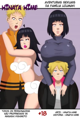 Naruto Uzumaki e sua família piranha em HQ de incesto