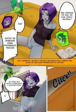 Troca de Corpos: Mutano e Ravena descobrem desejos ocultos em Teen Titans HQ Brasileiro