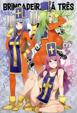 Brincadeira safada a três – Hentai Preto e Branco – Versão em Português