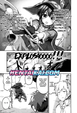Megumin implora por gozada mágica na floresta