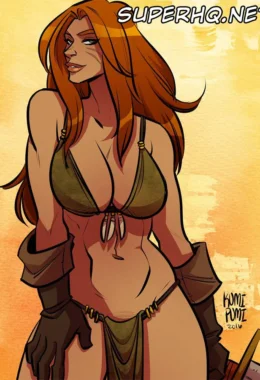 A feroz guerreira Rowena busca prazer selvagem em travesseiros quentes