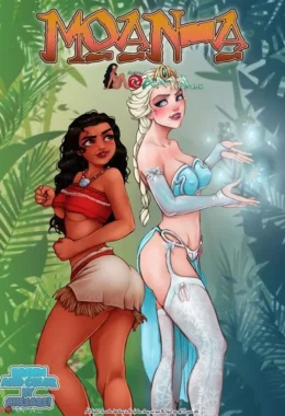 Desenhos Picantes de Moana e Elsa: Fetiche Gelado em HQ Erótica