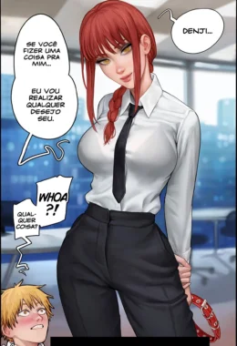 Fodendo a Cadela da Makima: HQ Pornô Explícita de Chainsaw Man