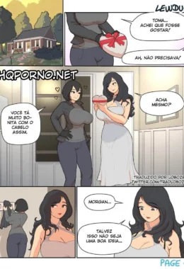 Futanari Imoral em Casa: Cenas Explícitas de Morgan e Audrey nos Quadrinhos