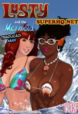 Luxúria Proibida com a Sereia: Uma Suruba Aquática em Quadrinhos