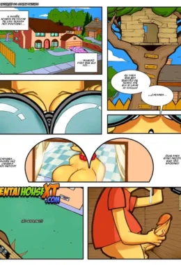Marge dos Simpsons Transando com o Filho Bart em HQ Pornô Explícita