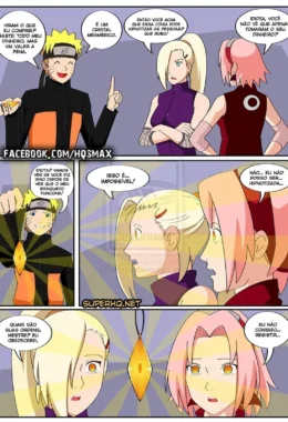 Naruto come as ninjas da aldeia em HQ adulta erótica completa