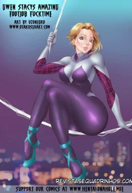 Pés Imundos da Gwen Stacy Dando uma Punheta Úmida
