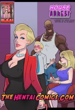 Pica Preta Arrombando Corno na Frente da Esposa em HQ Erótica Gay