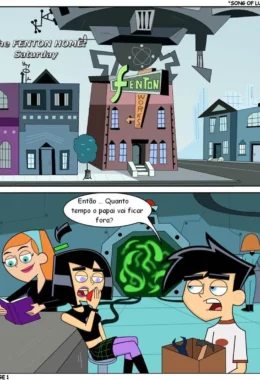 Quadrinhos Picantes: Orgias Proibidas com Danny Phantom e a Família