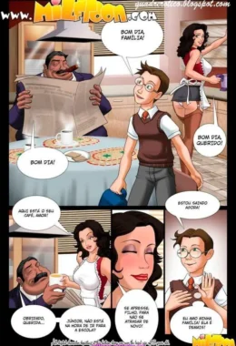 Quadrinhos Pornô: Família Sacana em Cenas Explícitas de Incesto e Foda Brutal