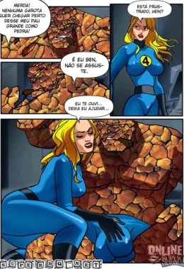 Quarteto Fantástico: Coisa escapa e fode a Mulher Invisível por trás