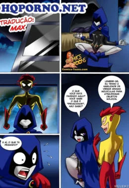 Raven e Kid Flash: Fetiche a Jato nos Quartos dos Jovens Titãs