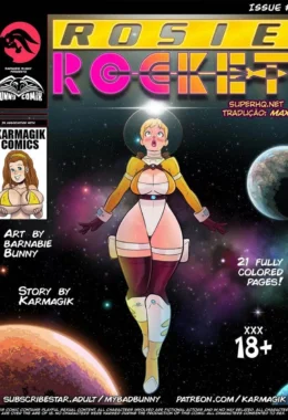 Rosie Rocket: Quadrinhos Eróticos Explícitos com Ação Quente e Surras de Prazer
