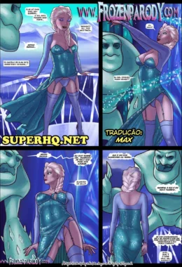 Sedução Gelada: A Guardiã do Gelo Dominada em HQ Pornô Explícita