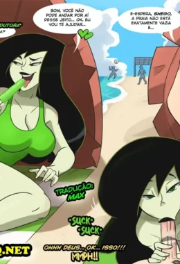 Tesão na Praia: Ron e Shego Transando Ardente Entre as Ondas (Hentai de Kim Possible)
