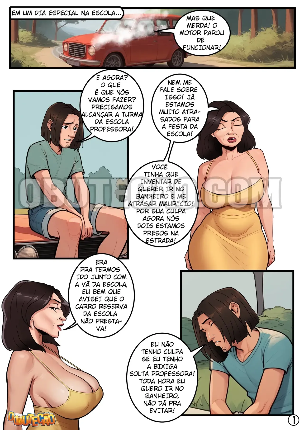 Eu, a professora e o carro estragado – Butecão Hentai – Versão Completa